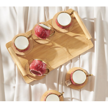 BAMBU COFFRET DE TASSES À CAFÉ KARACA