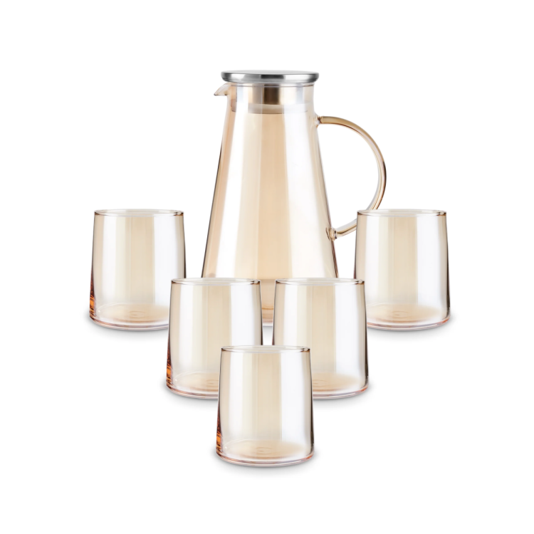 SERENE AMBRE ENSEMBLE DE VERRE KARACA