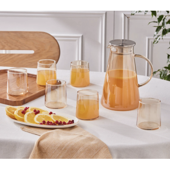 SERENE AMBRE ENSEMBLE DE VERRE KARACA