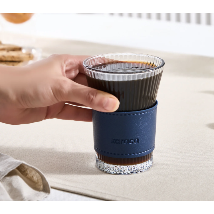 LEATHER COOL TOUCH VERRE BLEU MARINE