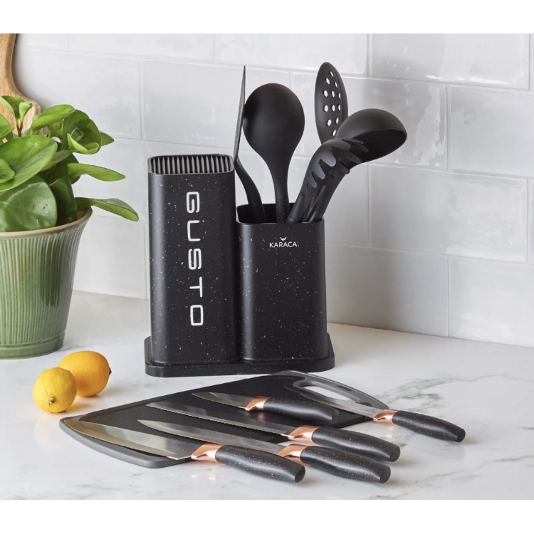 GUSTO NOIR ENSEMBLE DE COUTEAUX KARACA