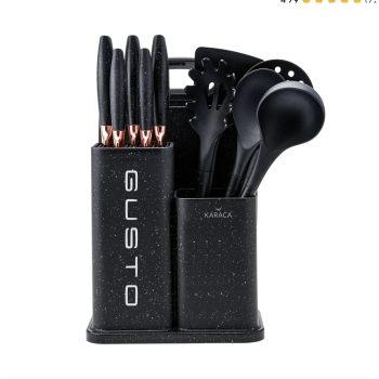 GUSTO NOIR ENSEMBLE DE COUTEAUX KARACA
