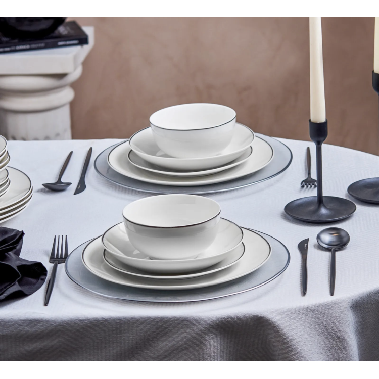 LEON PLATINE SERVICE DE TABLE KARACA