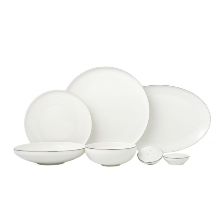 SERVICE DE VAISSELLE BRICARD CANET BLANC-ARGENT