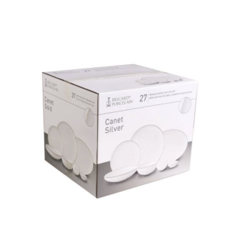 SERVICE DE VAISSELLE BRICARD CANET BLANC-ARGENT