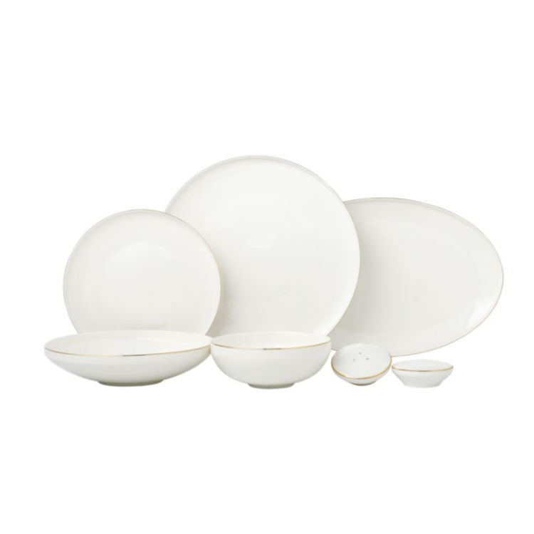 SERVICE DE VAISSELLE BRICARD CANET BLANC-OR