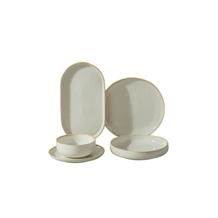 SERVICE DE TABLE BRICARD PAU BLANC-BEIGE