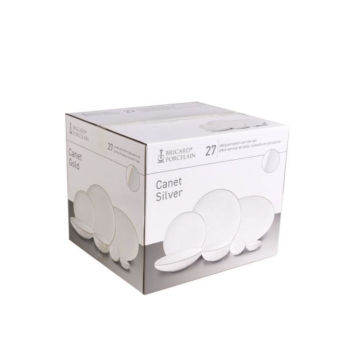 SERVICE DE TABLE BRICARD CANET BLANC-ARGENT